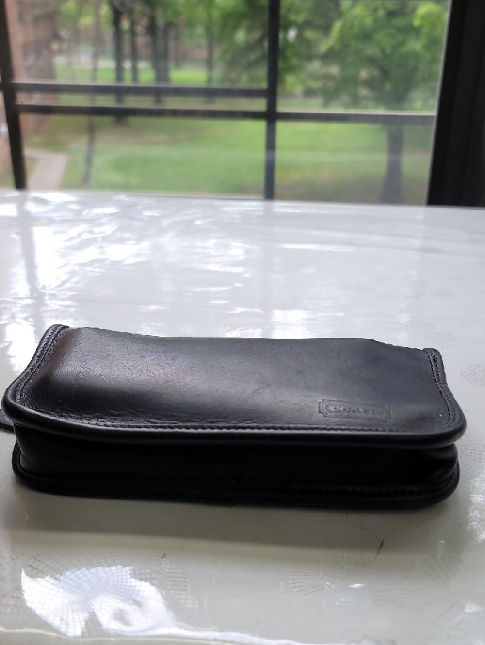 Coach Vintage  Black Leather Cosmetic Case Pouch. - Picture 6 of 14